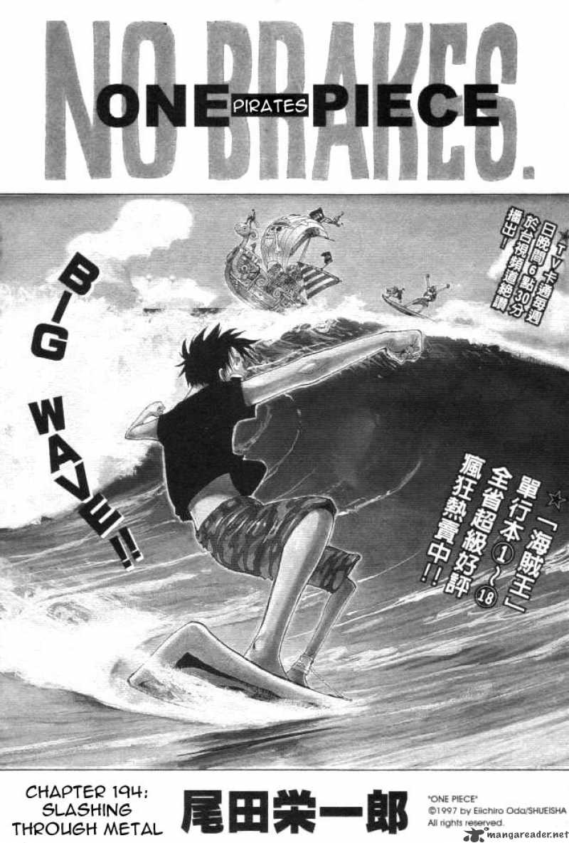One Piece Chapter 194 page 1 - Chapter 194: Cutting Steel