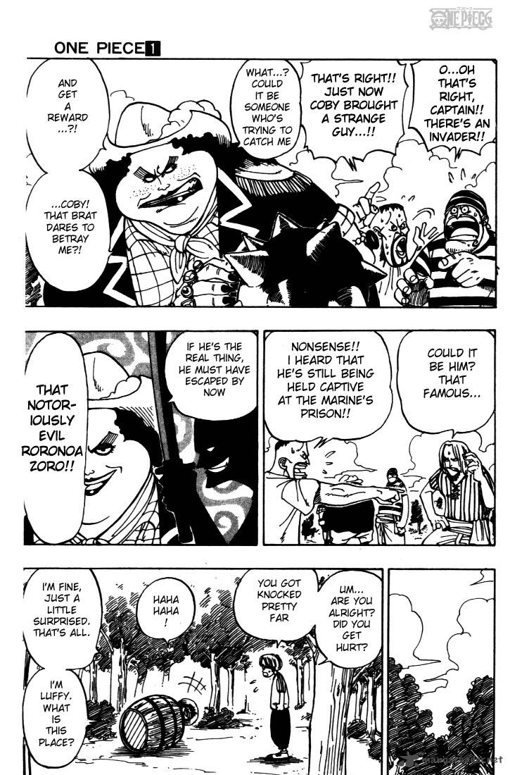 One Piece Chapter 2 page 11 - Chapter 2: That Guy, "Straw Hat Luffy"