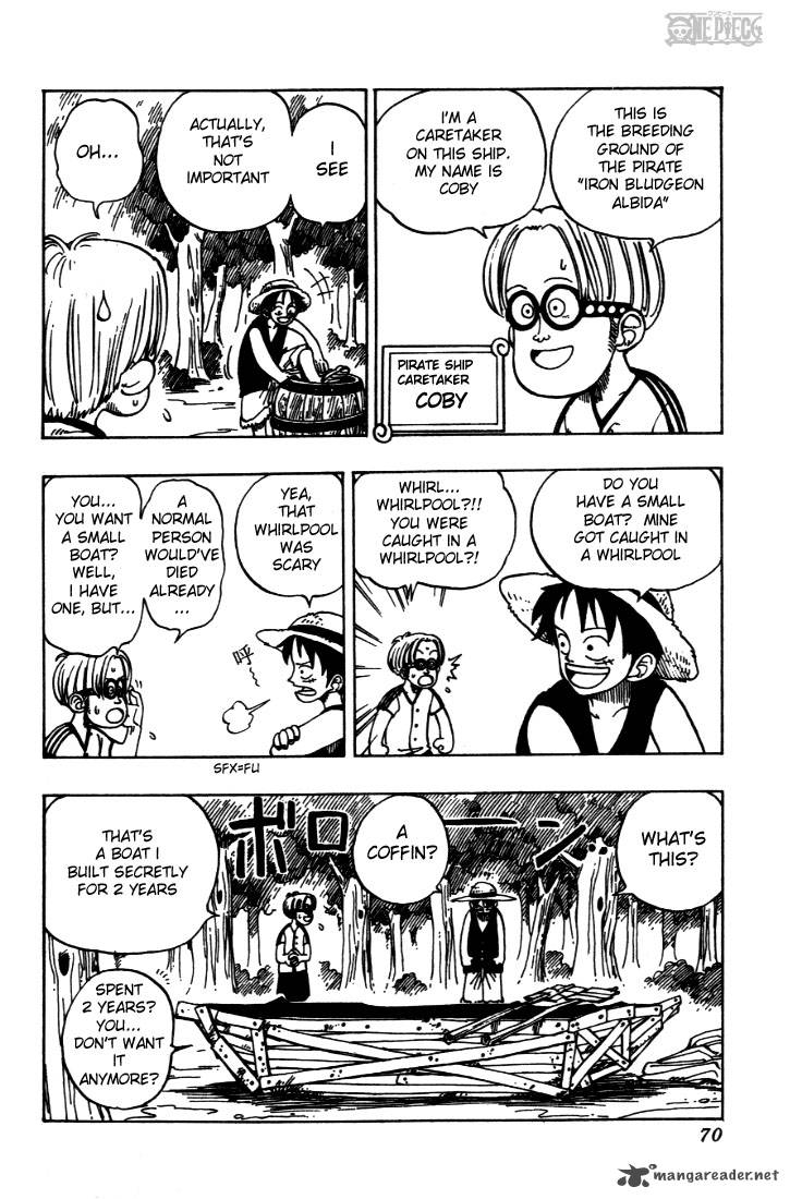 One Piece Chapter 2 page 12 - Chapter 2: That Guy, "Straw Hat Luffy"