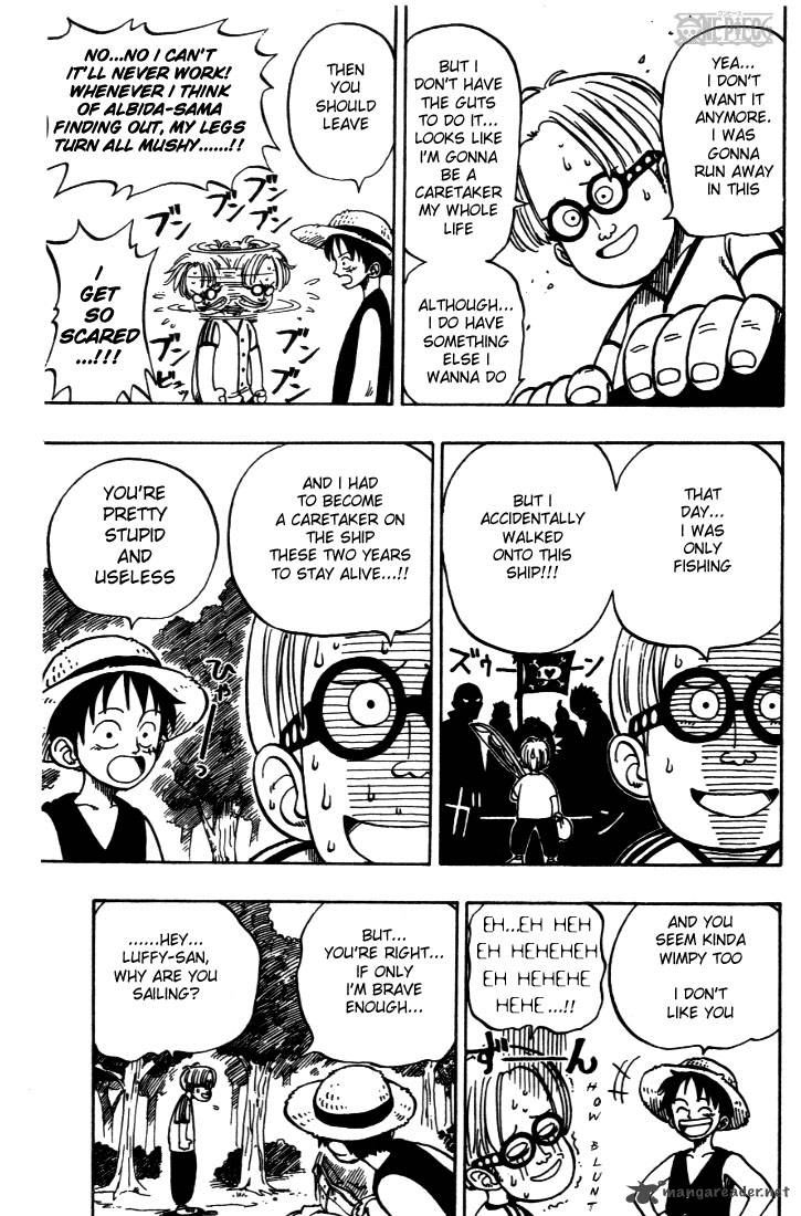 One Piece Chapter 2 page 13 - Chapter 2: That Guy, "Straw Hat Luffy"