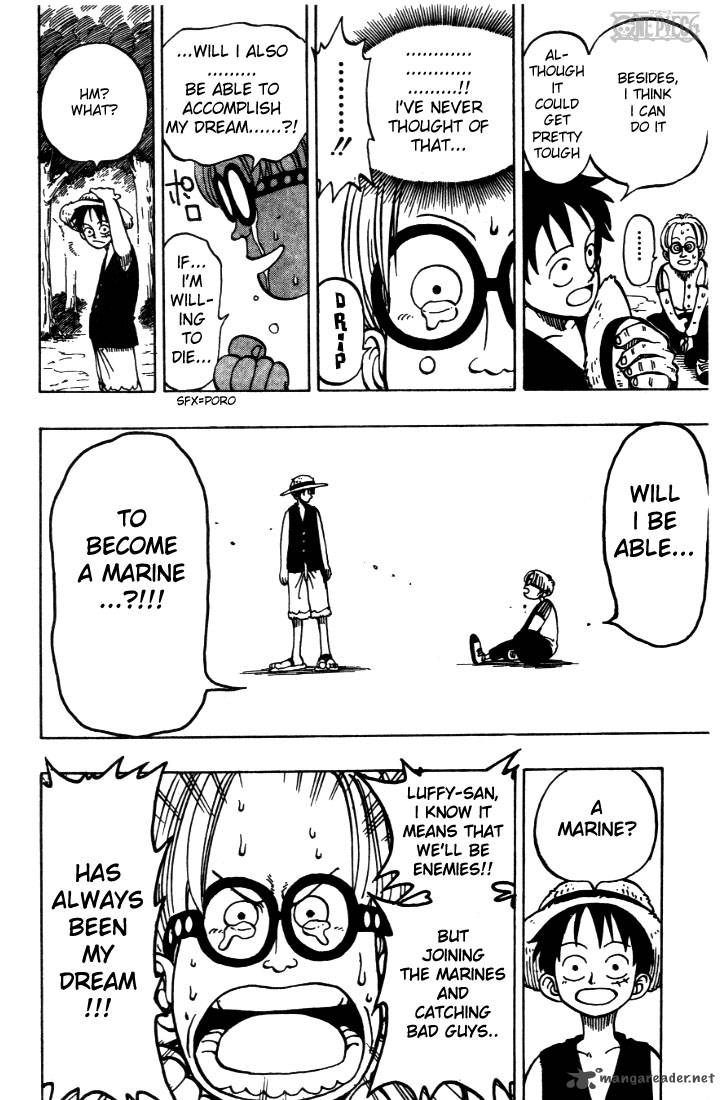 One Piece Chapter 2 page 16 - Chapter 2: That Guy, "Straw Hat Luffy"