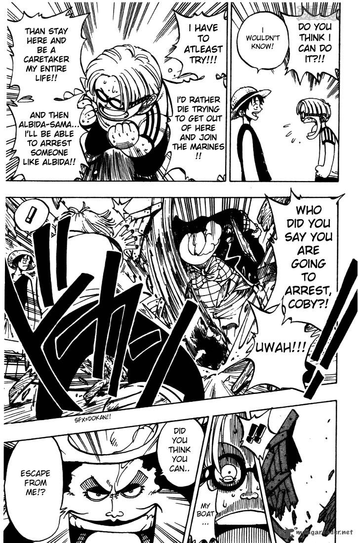 One Piece Chapter 2 page 17 - Chapter 2: That Guy, "Straw Hat Luffy"