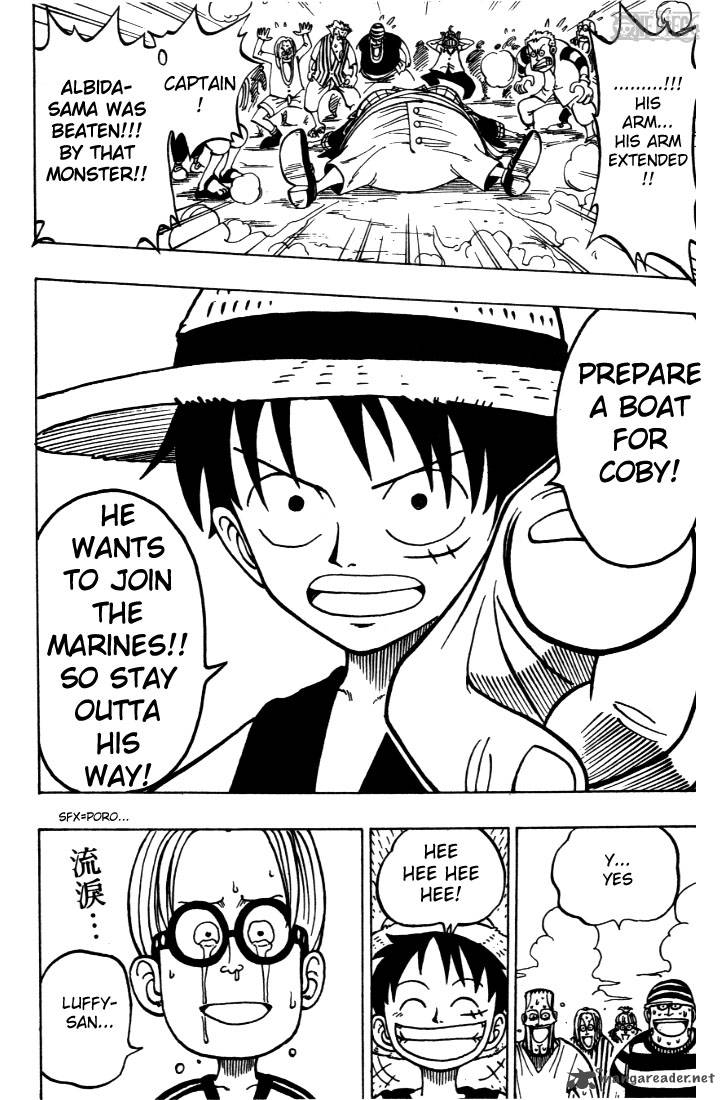 One Piece Chapter 2 page 22 - Chapter 2: That Guy, "Straw Hat Luffy"