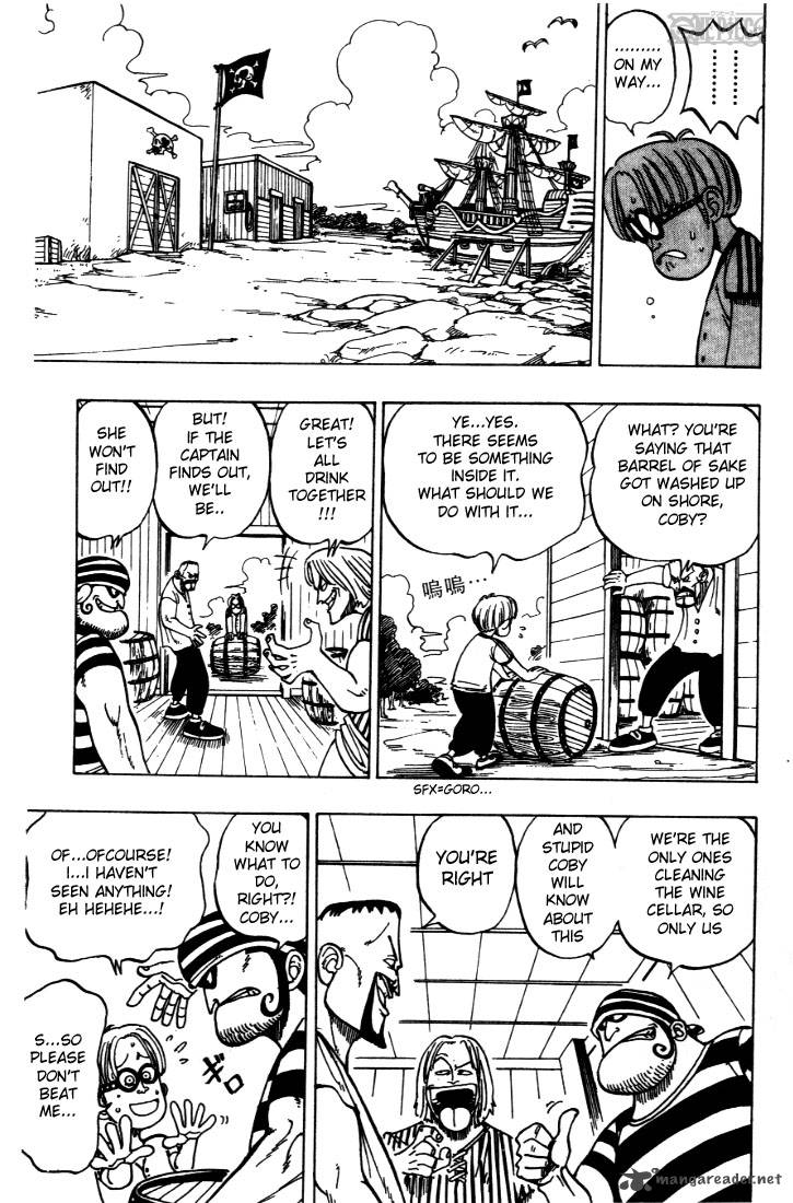 One Piece Chapter 2 page 7 - Chapter 2: That Guy, "Straw Hat Luffy"