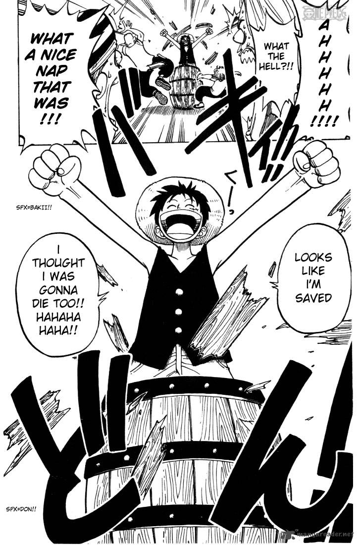 One Piece Chapter 2 page 8 - Chapter 2: That Guy, "Straw Hat Luffy"