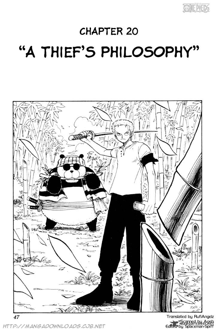 One Piece Chapter 20 page 1 - Chapter 20: The Way of the Thief