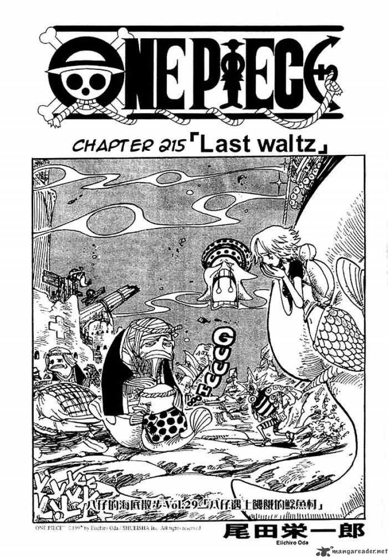 One Piece Chapter 215 page 1 - Chapter 215: Last waltz