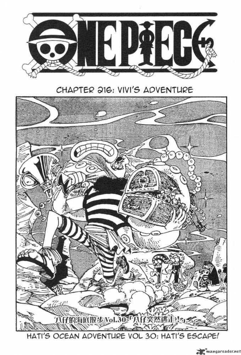 One Piece Chapter 216 page 1 - Chapter 216: Vivi's Adventure