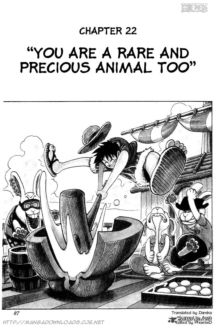 One Piece Chapter 22 page 1 - Chapter 22: You're the Rare Breed