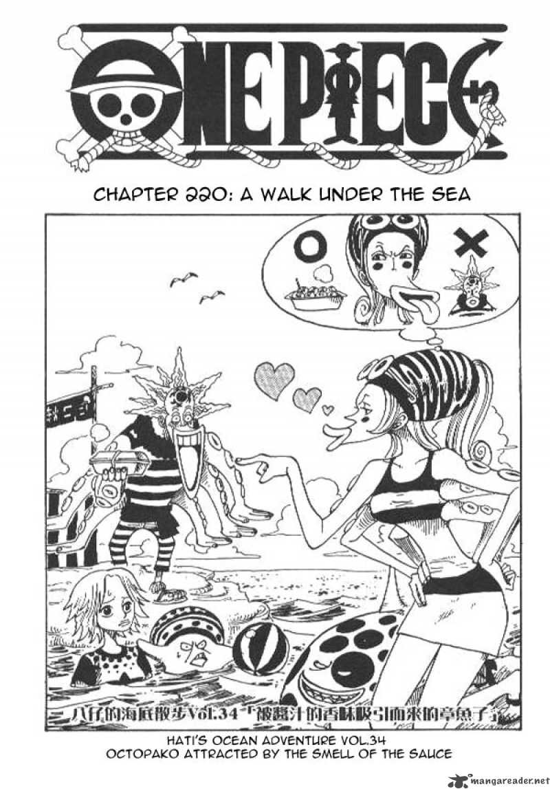 One Piece Chapter 220 page 1 - Chapter 220: A Walk on the Seafloor