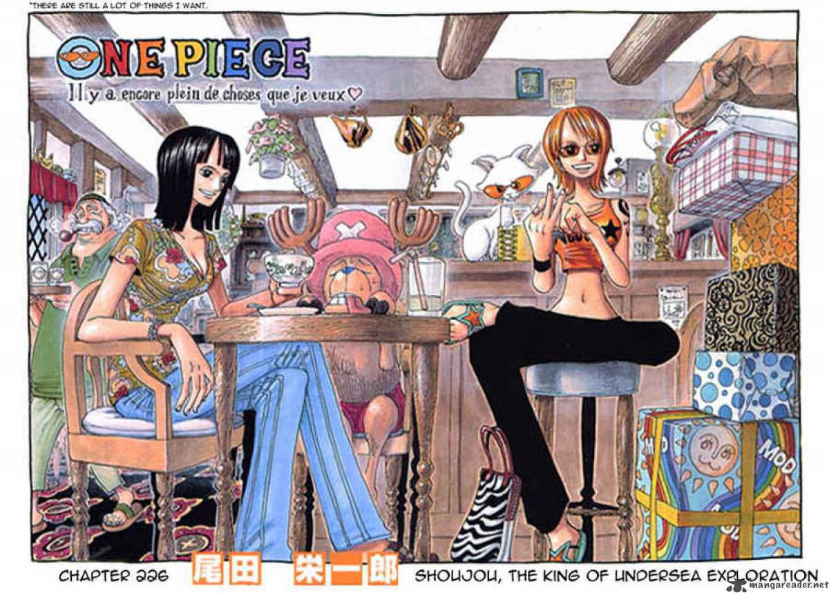 One Piece Chapter 226 page 1 - Chapter 226: Shoujou, the Salvage King of the Seafloor