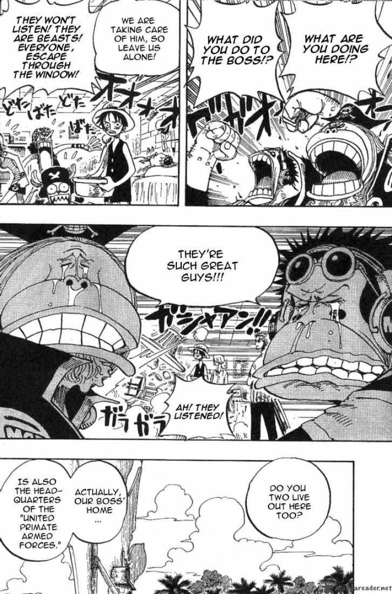 One Piece Chapter 228 page 4 - Chapter 228: Mont Blanc Cricket, the Last Boss of the Saruyama Allied Force
