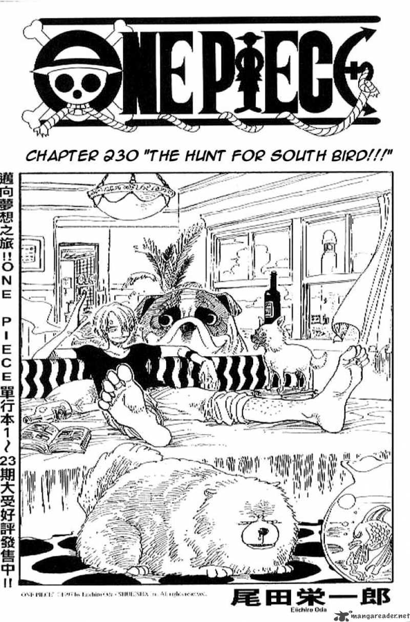 One Piece Chapter 230 page 1 - Chapter 230: Pursue the South Bird!!