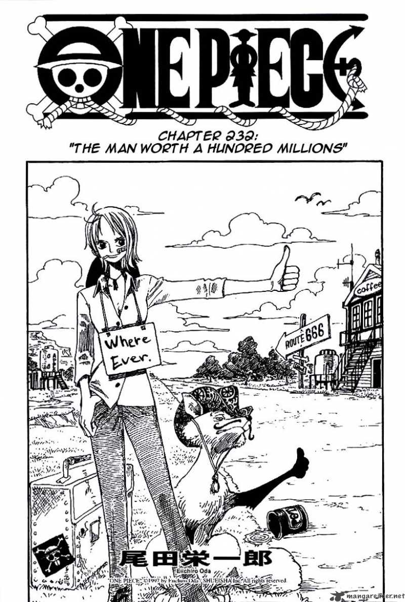One Piece Chapter 232 page 1 - Chapter 232: The Hundred Million Man