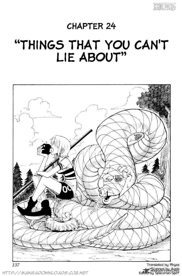 One Piece Chapter 24 page 1 - Chapter 24: Things That Can't Be Faked