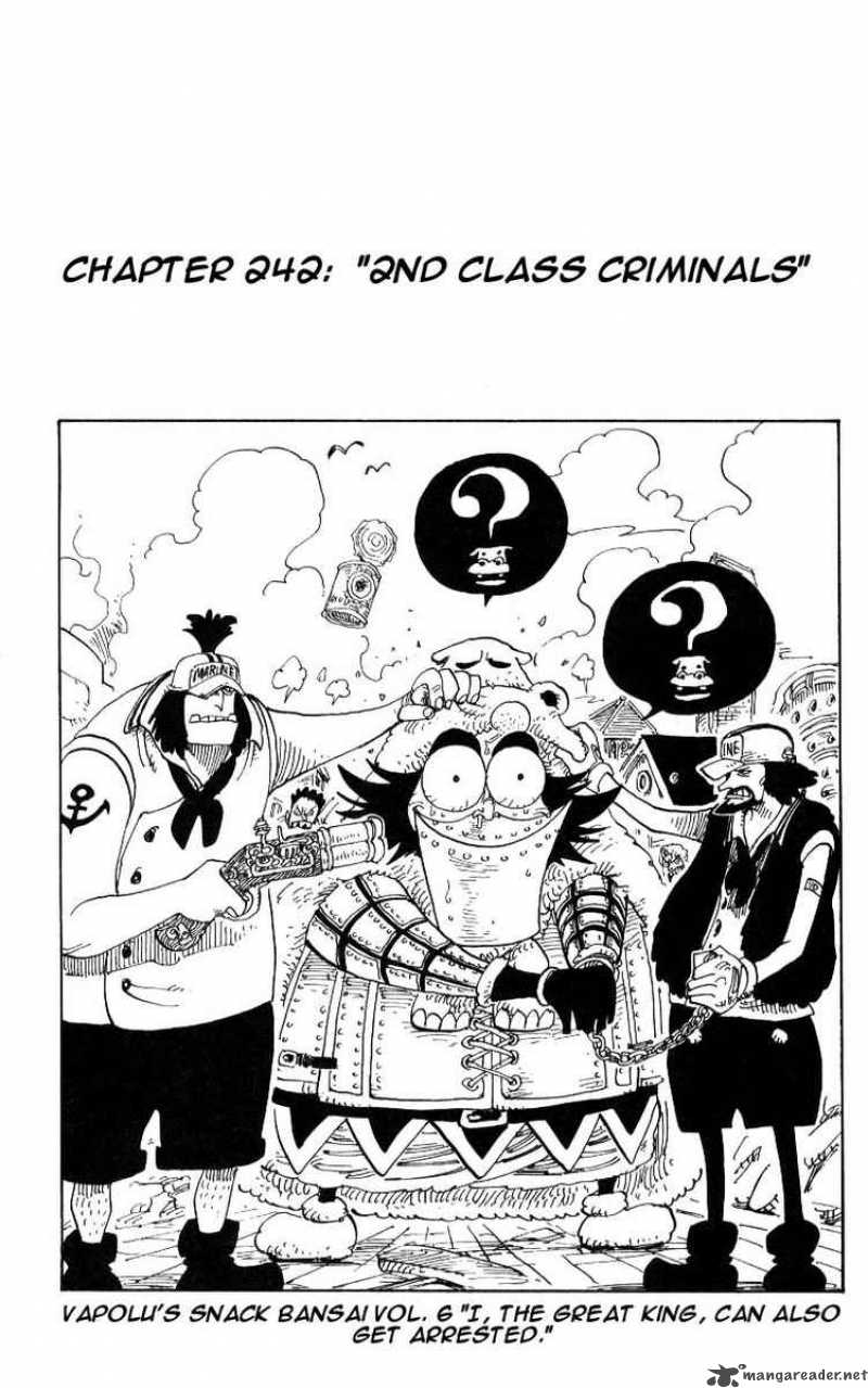 One Piece Chapter 242 page 1 - Chapter 242: Class-2 Criminals