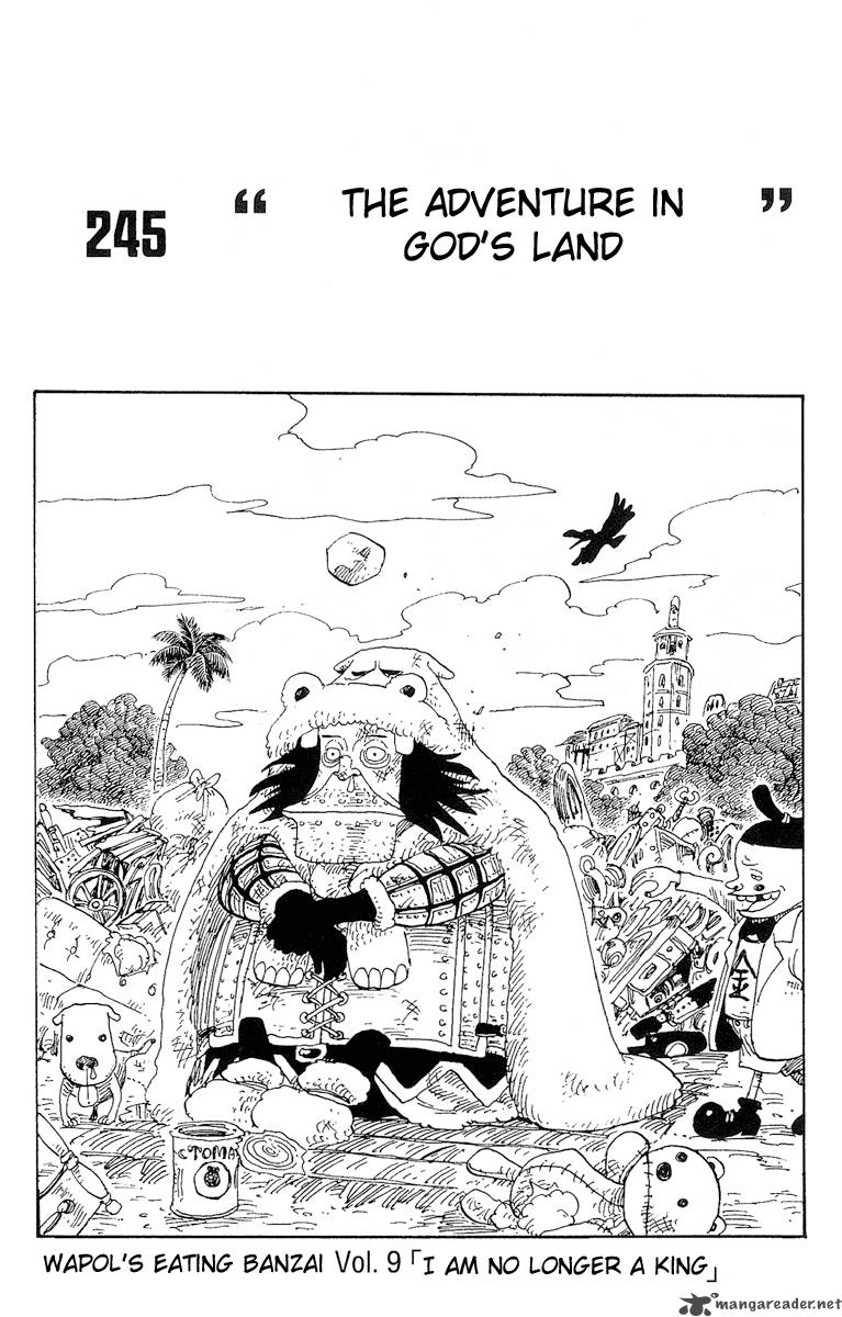 One Piece Chapter 245 page 1 - Chapter 245: Adventure on God's Island