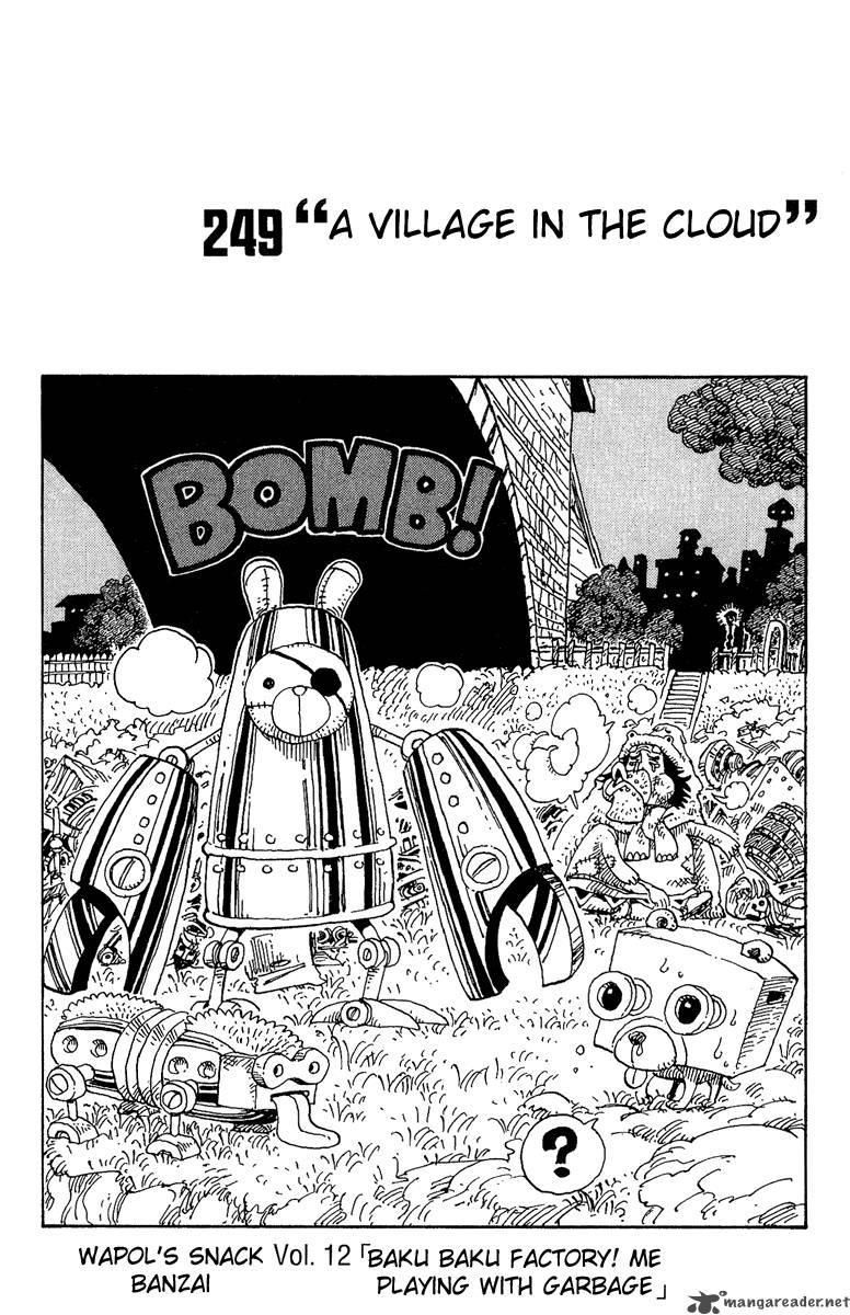 One Piece Chapter 249 page 1 - Chapter 249: The Village Hidden in the Cloud