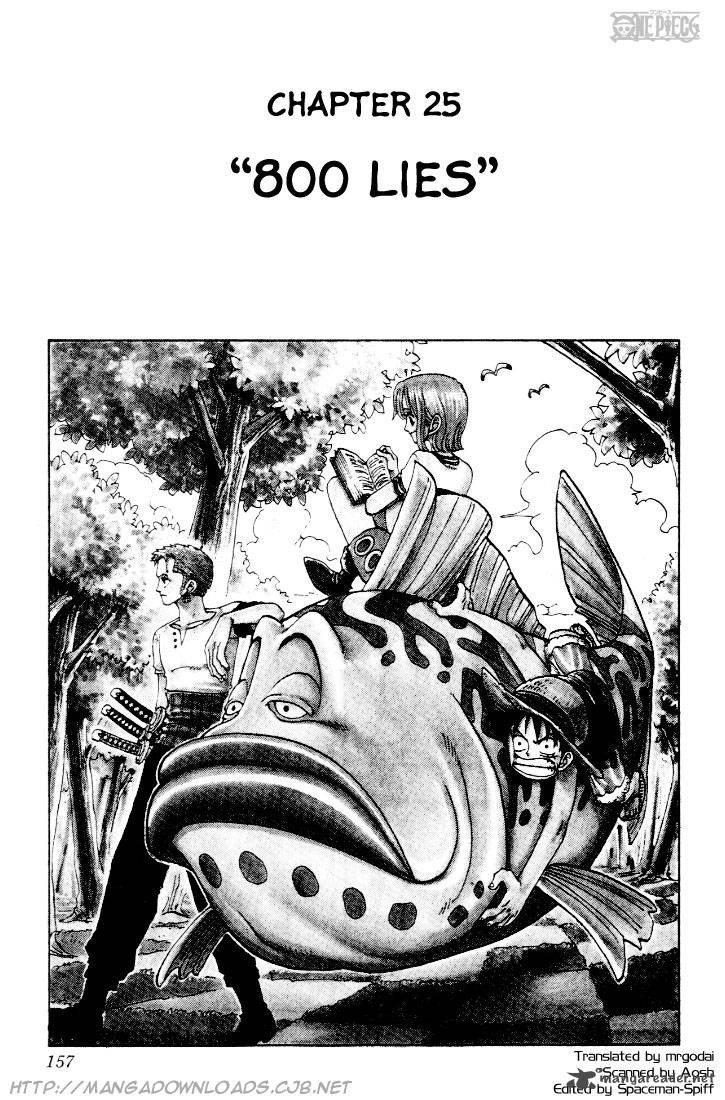One Piece Chapter 25 page 1 - Chapter 25: 800 Lies