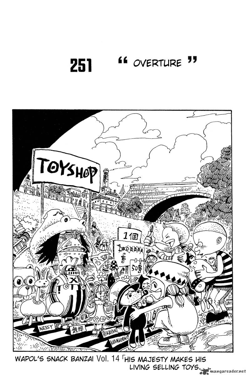 One Piece Chapter 251 page 1 - Chapter 251: Overture