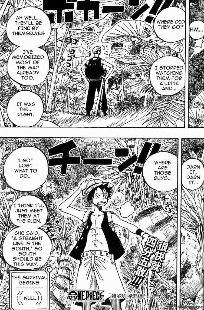 One Piece Chapter 255 page 19 - Chapter 255: The Anaconda and the Search Team