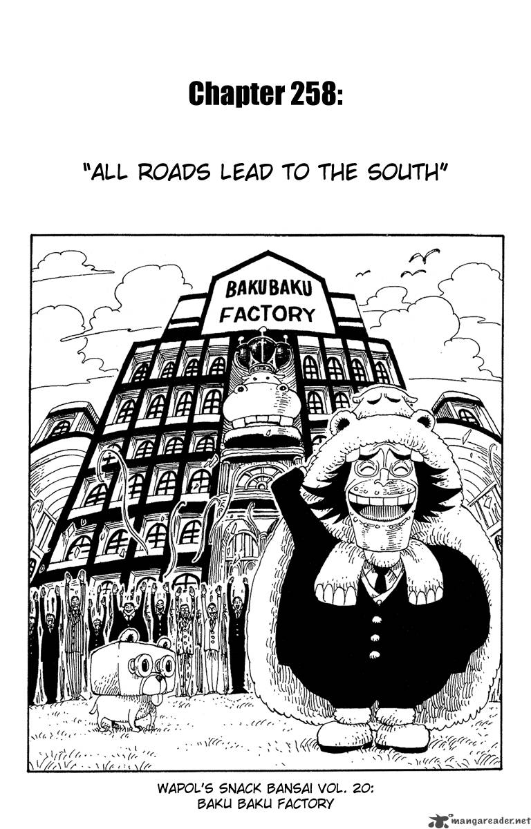 One Piece Chapter 258 page 1 - Chapter 258: The Many Souths