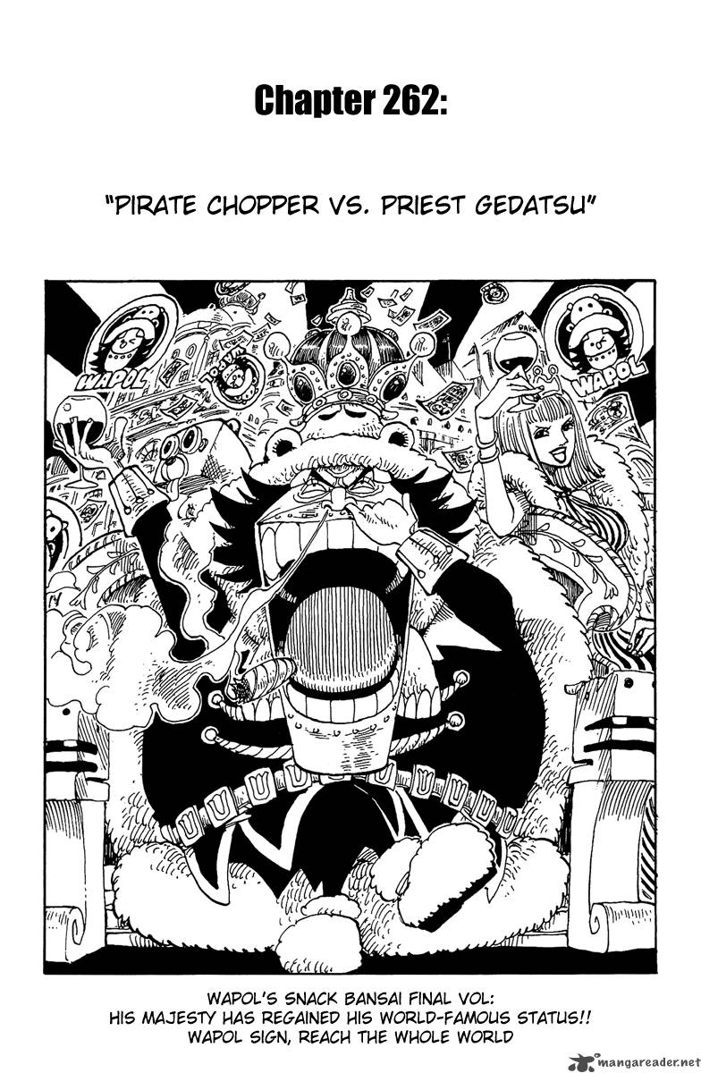 One Piece Chapter 262 page 1 - Chapter 262: Pirate Chopper vs. Priest Gedatsu