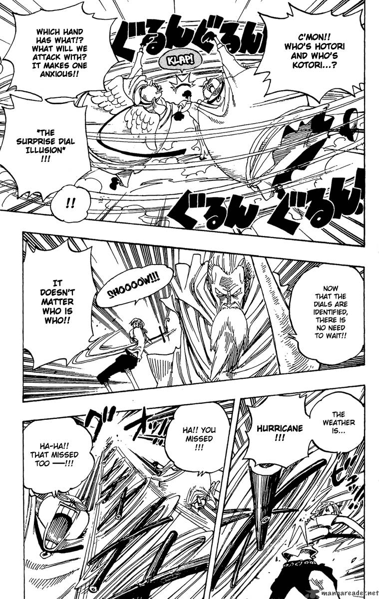 One Piece Chapter 263 page 11 - Chapter 263: Pirate Nami and the Weird Knight vs. Divine Soldiers Lieutenants Hotori and Kotori