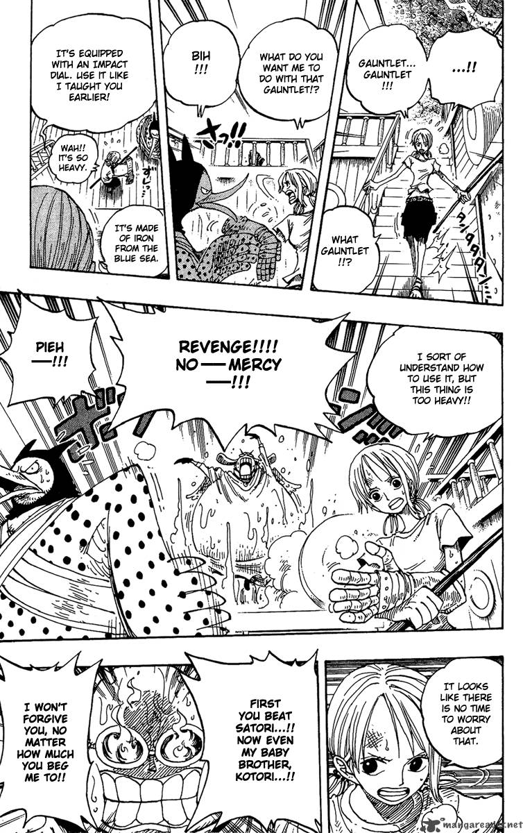 One Piece Chapter 263 page 15 - Chapter 263: Pirate Nami and the Weird Knight vs. Divine Soldiers Lieutenants Hotori and Kotori