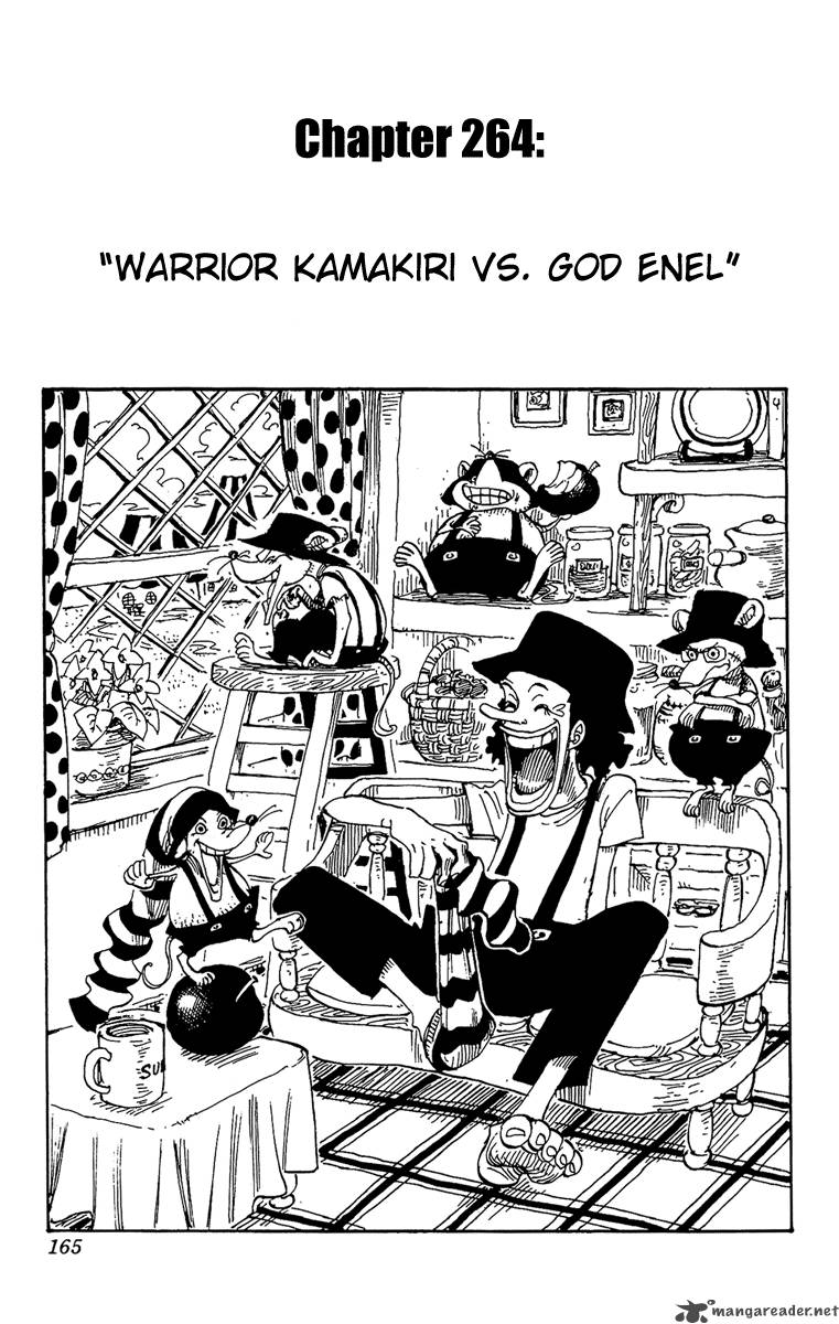 One Piece Chapter 264 page 1 - Chapter 264: Warrior Kamakiri vs. God Enel