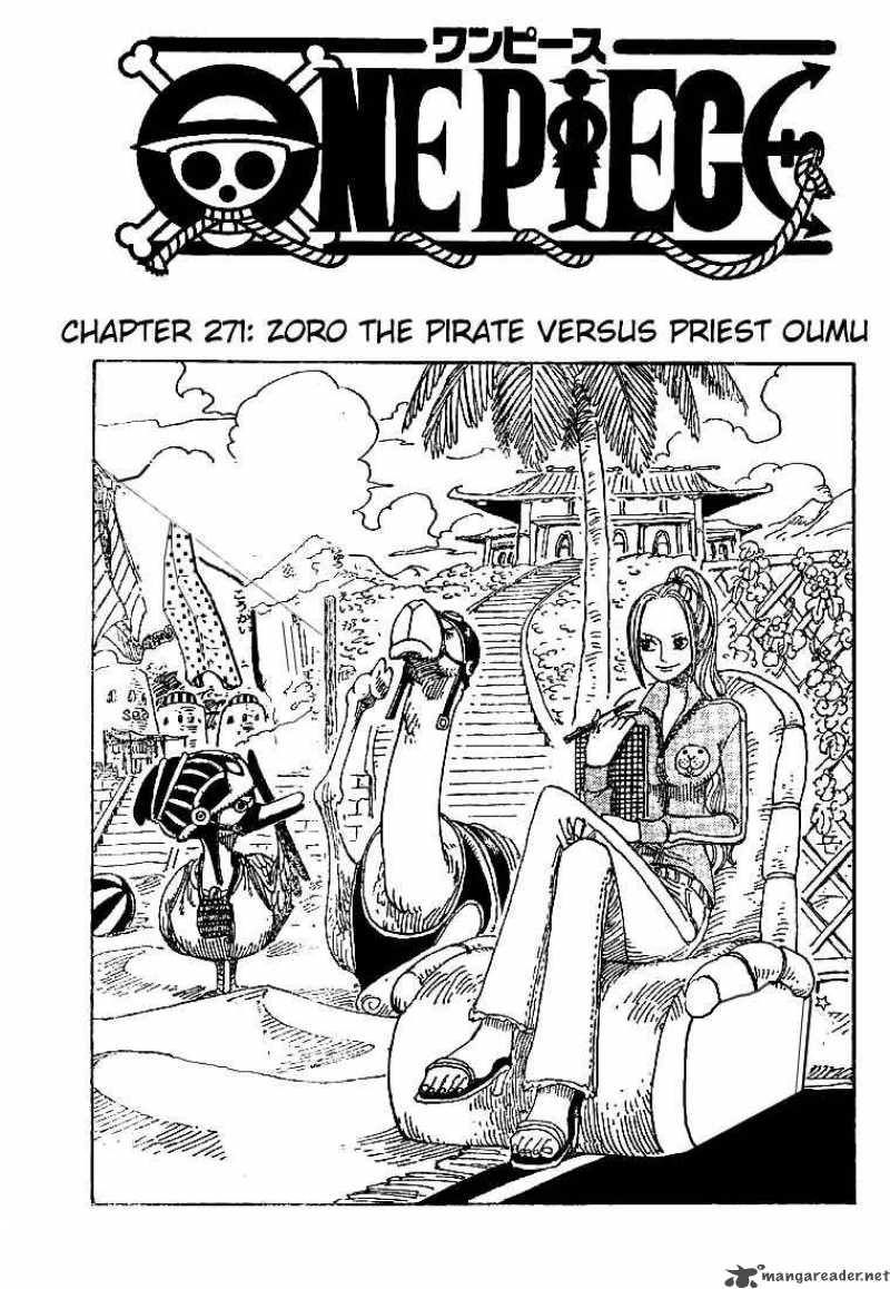 One Piece Chapter 271 page 1 - Chapter 271: Pirate Zoro vs. Priest Ohm