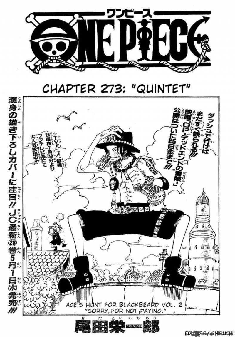 One Piece Chapter 273 page 1 - Chapter 273: Quintet