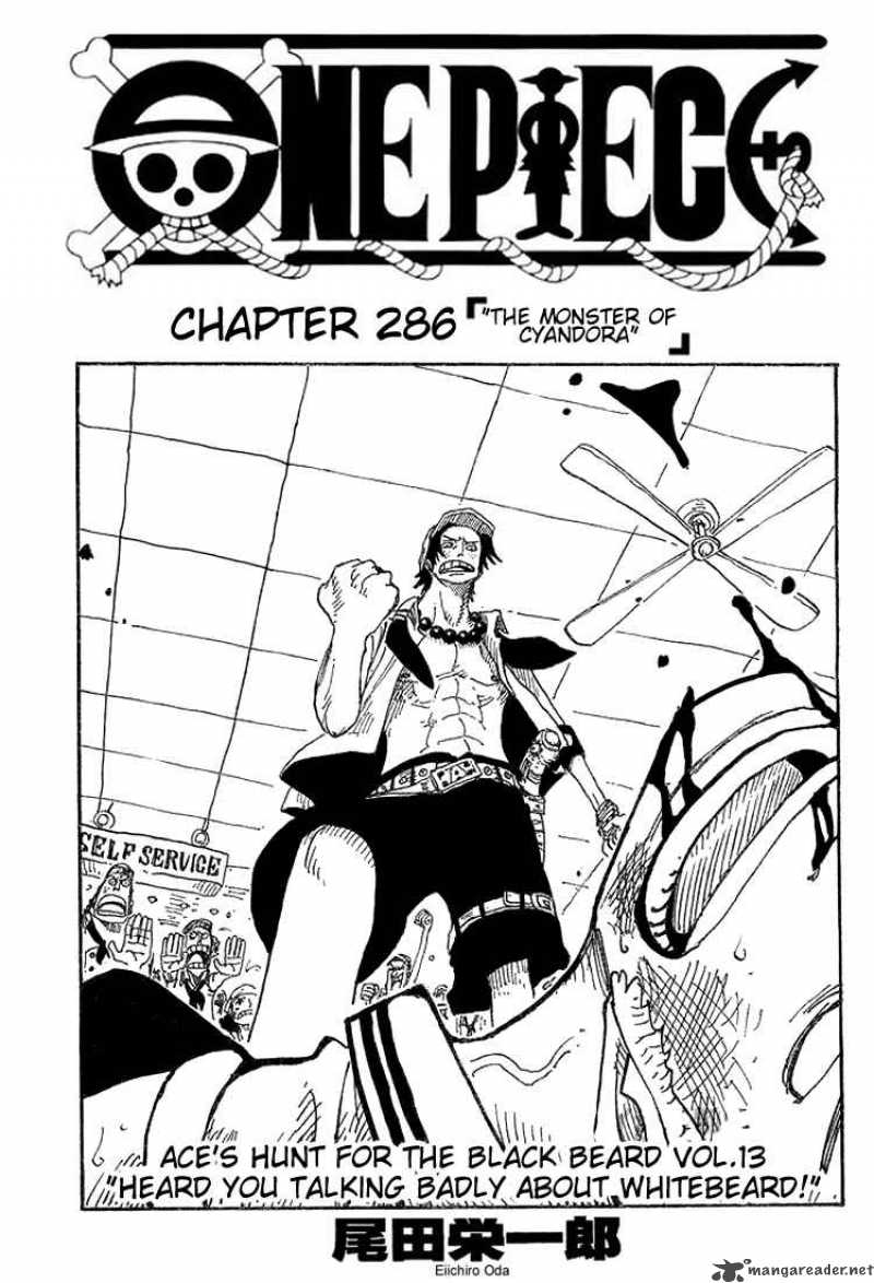 One Piece Chapter 286 page 1 - Chapter 286: The Monster of Shandora