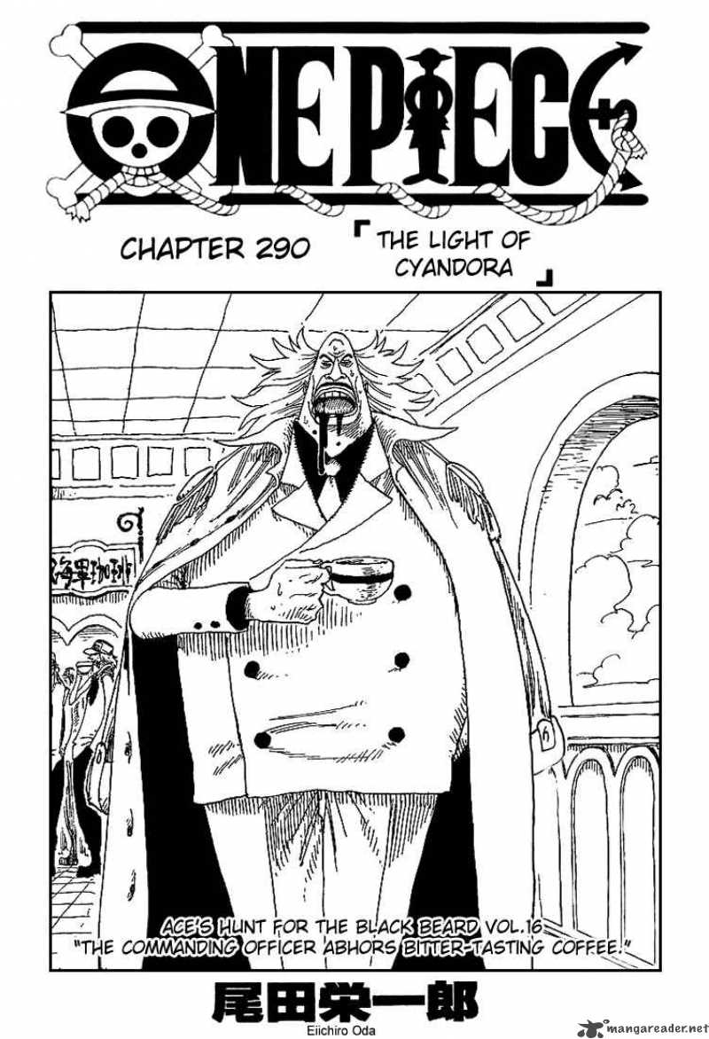One Piece Chapter 290 page 1 - Chapter 290: The Light of Shandora