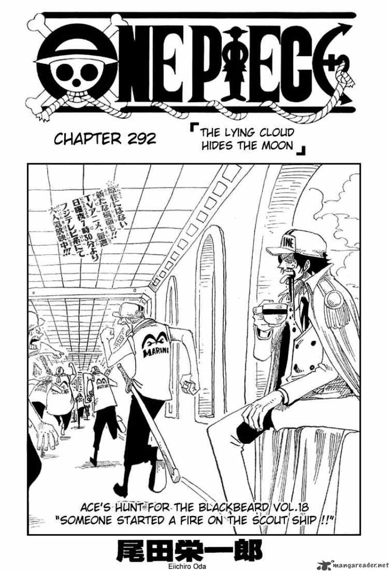 One Piece Chapter 292 page 1 - Chapter 292: To Meet, like the Half-Moon Hidden by Clouds
