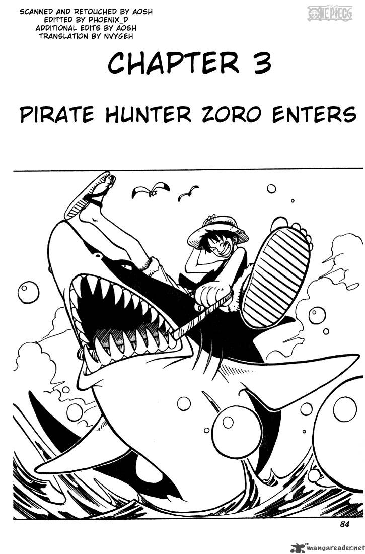 One Piece Chapter 3 page 2 - Chapter 3: Introducing Pirate Hunter Zoro