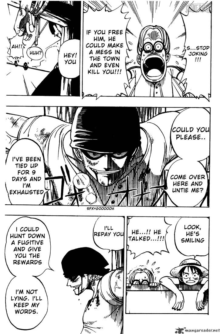 One Piece Chapter 3 page 9 - Chapter 3: Introducing Pirate Hunter Zoro