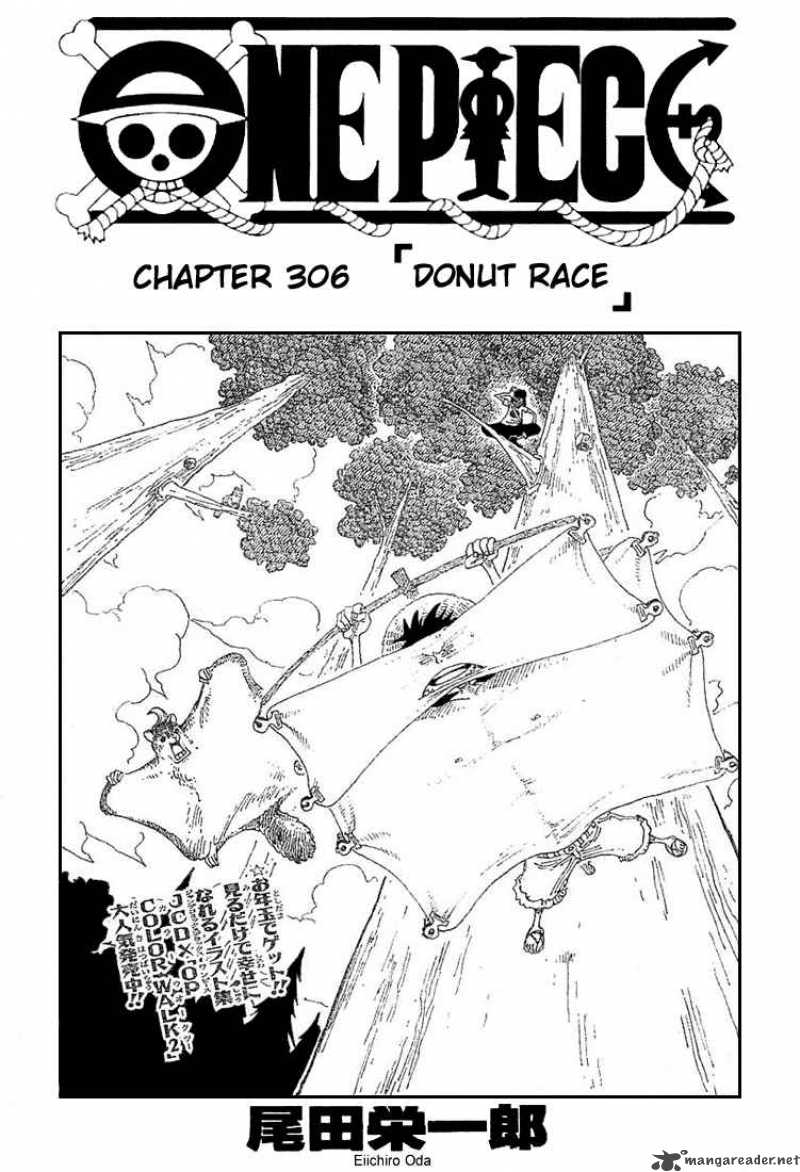 One Piece Chapter 306 page 1 - Chapter 306: Donut Race!!