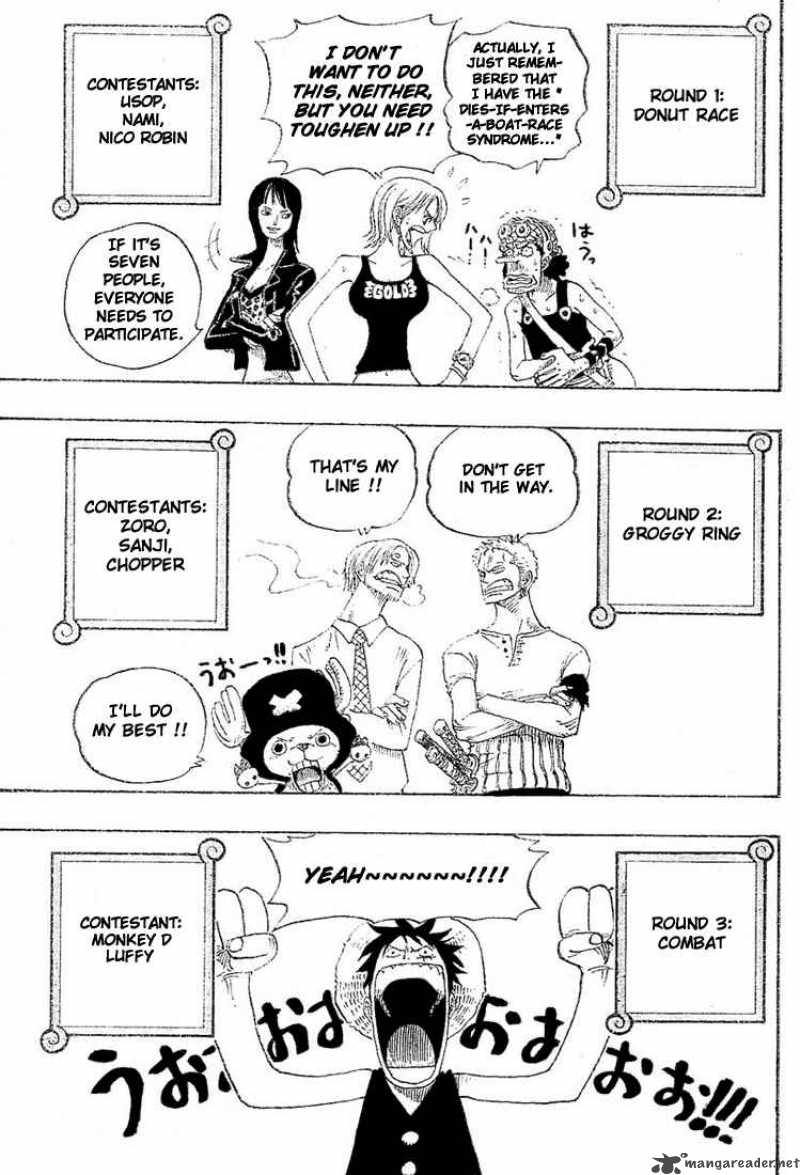 One Piece Chapter 306 page 17 - Chapter 306: Donut Race!!