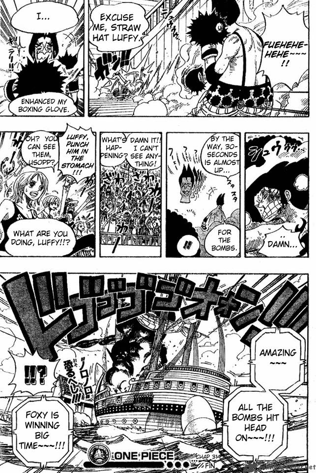 One Piece manga, chapter 314, page 20 of 23