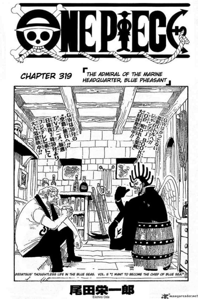 One Piece Chapter 319 page 1 - Chapter 319: Admiral Aokiji of the Marine Headquarters