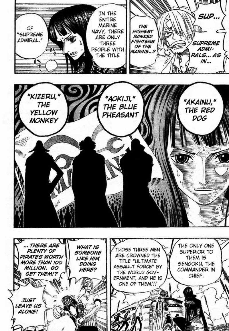 One Piece Chapter 319 page 4 - Chapter 319: Admiral Aokiji of the Marine Headquarters