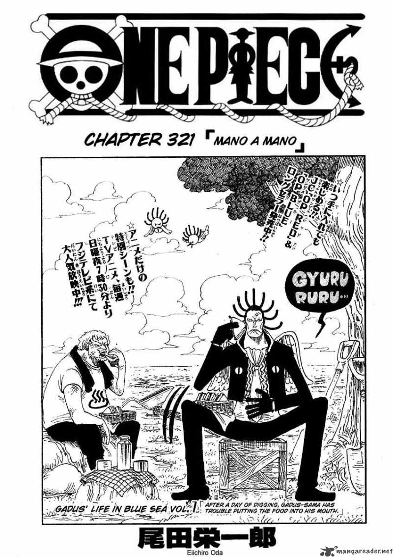 One Piece Chapter 321 page 1 - Chapter 321: One-on-One