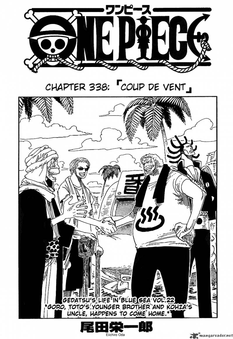 One Piece Chapter 338 page 1 - Chapter 338: Coup de Vent