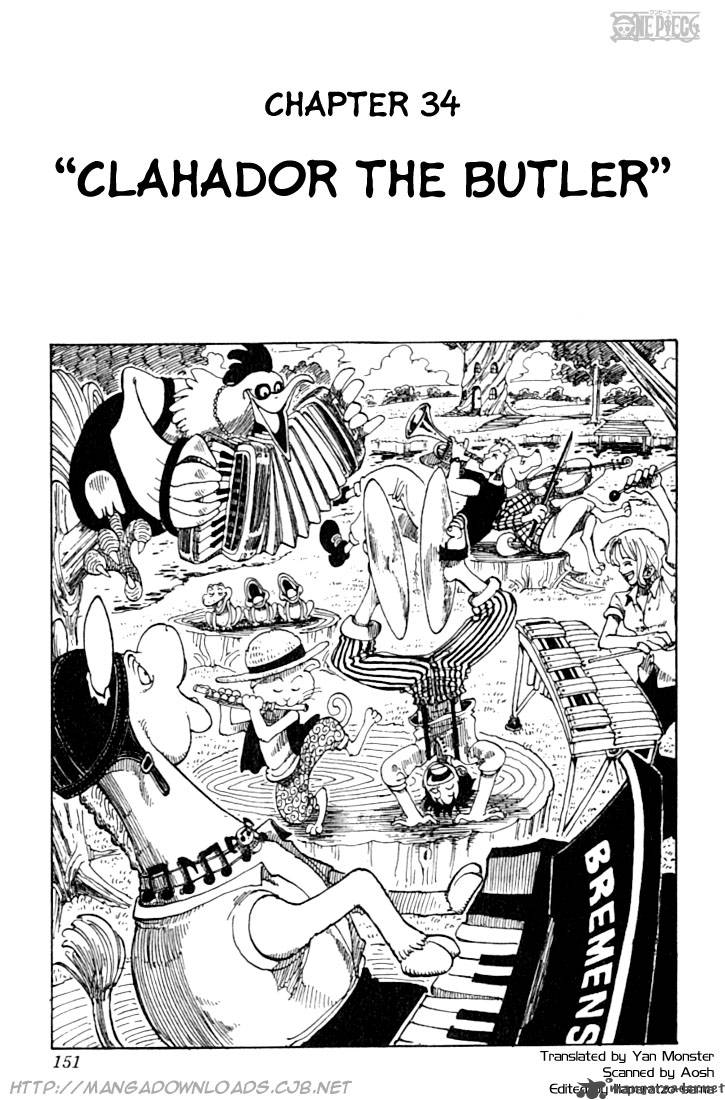 One Piece Chapter 34 page 1 - Chapter 34: Butler Klahadore