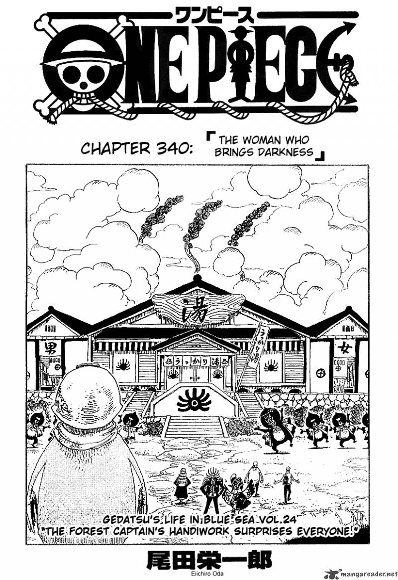 One Piece Chapter 340 page 1 - Chapter 340: The Woman Who Brings Darkness