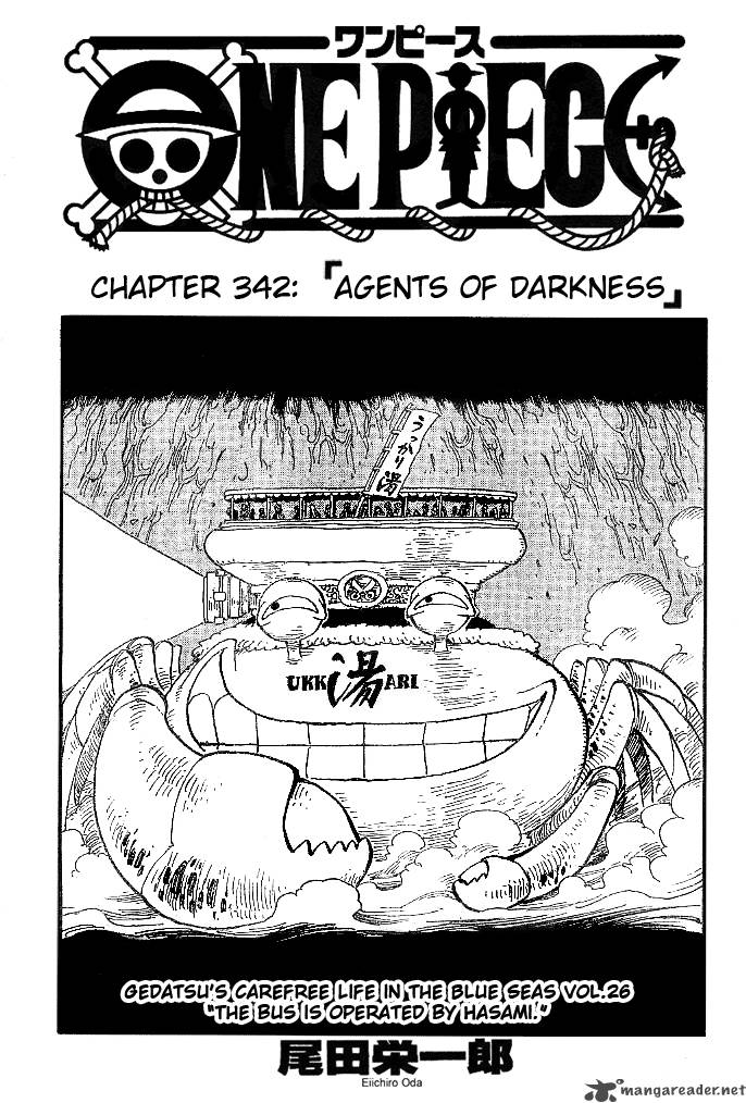 One Piece Chapter 342 page 1 - Chapter 342: The Messengers of Darkness