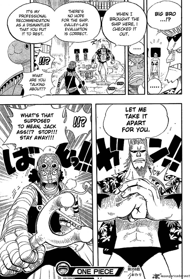 One Piece Chapter 350 page 19 - Chapter 350: The Warehouse Under the Bridge