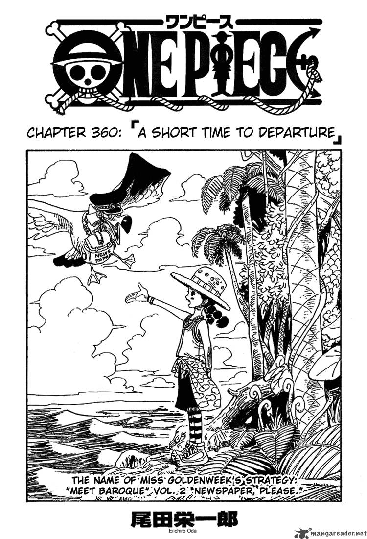 One Piece Chapter 360 page 1 - Chapter 360: Departing Soon