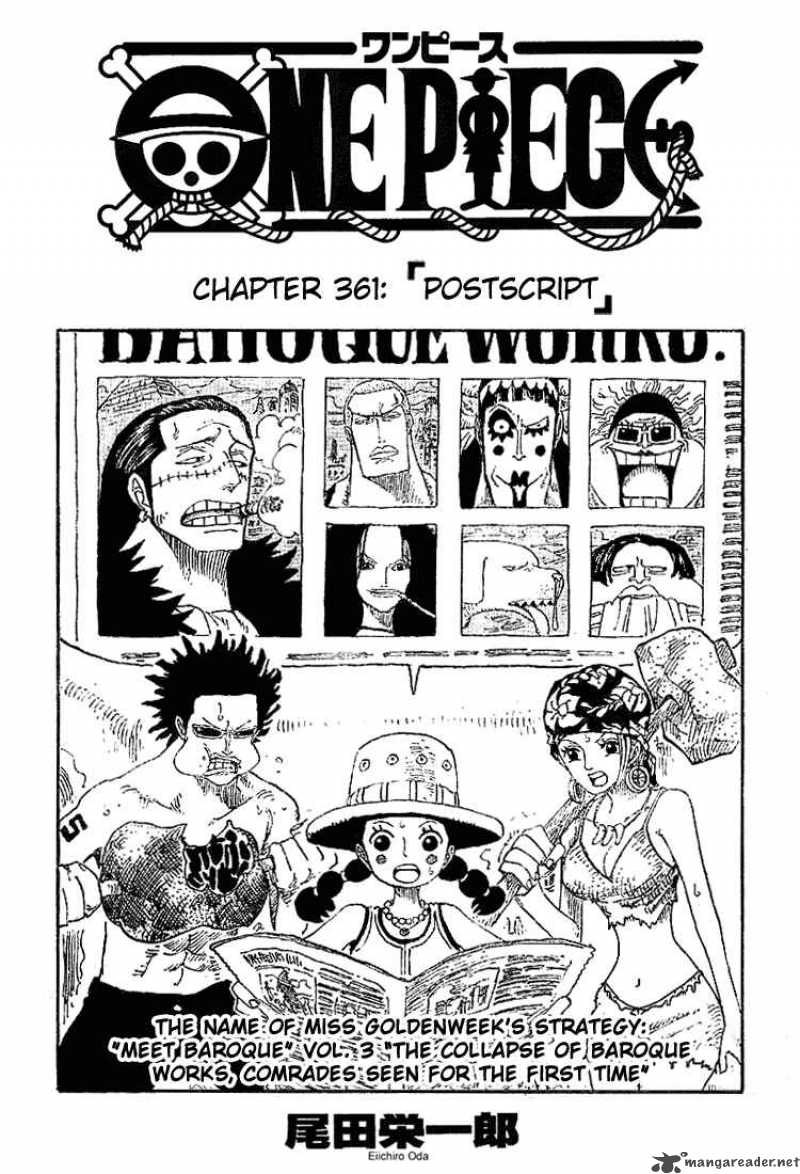 One Piece Chapter 361 page 1 - Chapter 361: P.S.